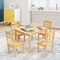 Kids 5 Pieces Table and Chair Set Wooden Children Activity Playroom Furniture Gift